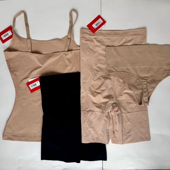 SPANX Shapewear Body Slimming  Bundle NWT, Small, Black and Tan Intimates - Picture 2 of 5